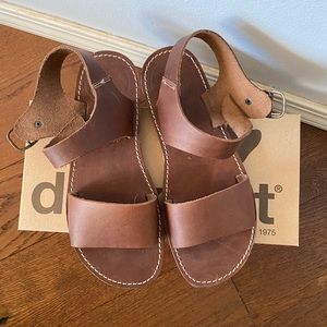 Duckfeet Lokken Brown Leather Sandals Handcrafted in Denmark Lightly Used